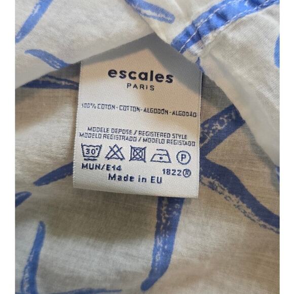 Escales Paris Women's Long Sleeve Starfish button down Shirt Sz M (0949) - Picture 10 of 10